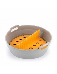Innovagoods Fliynner Cesta de Silicona para Freidora de Aire - Antiadherente - Plegable - Apto Lavavajillas - Multifuncion -
