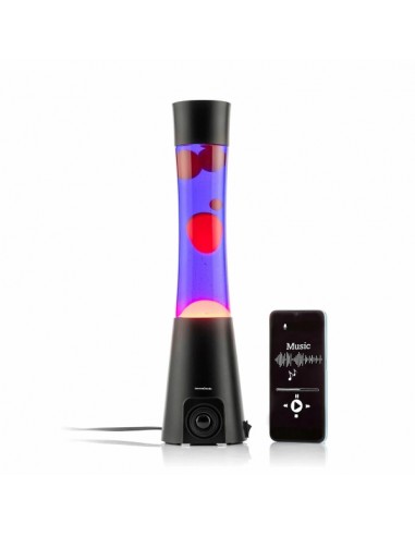 Innovagoods Maglamp Lampara de Lava con Altavoz - 3W - Bluetooth - Incluye Bombilla de Repuesto - Cable 170cm - Estilo Retro