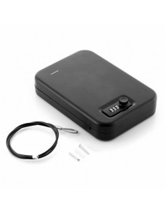 Innovagoods Prisaven Caja de Seguridad Portatil - Cable de Acero - Incluye Accesorios - Multifuncion - Cerradura de