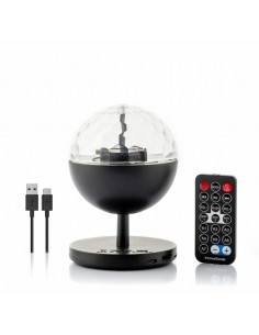 Innovagoods Istarlyt Proyector LED Recargable con Altavoz - Bluetooth - Bateria 800mAh - Mando a Distancia - Funcion Rotativa
