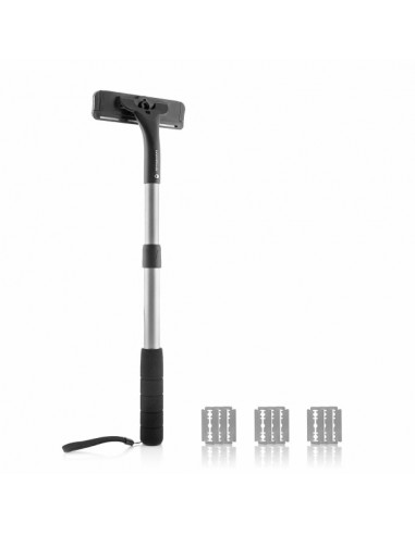 Innovagoods Extaver Afeitadora Corporal con Mango Extensible - Aluminio - Antideslizante - Facil Limpieza - Longitud de 36 a