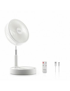 Innovagoods Fandle Ventilador Plegable 3 en 1 - Autonomia hasta 6h - 40dB - 4 Velocidades - Bateria 7200mAh - Recargable -