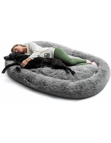 Innovagoods Cama Extragrande para Mascotas y Humanos - Bolsillo Lateral - Antideslizante - Facil Limpieza - Poliester -