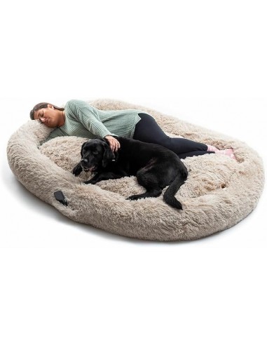 Innovagoods Cama Extragrande para Mascotas y Humanos - Bolsillo Lateral - Antideslizante - Facil Limpieza - Poliester -