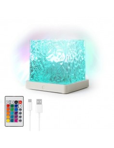 Innovagoods Boralamp Proyector de Auroras Boreales - Autonomia 120min - Cable USB-C - Bateria 1200mAh - Luz LED RGB -