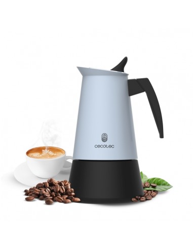 Cecotec Piccolina 200 Cafetera Italiana para 2 Tazas - Acero Inoxidable - Apta para Gas-Electrica y Vitro - Junta Hermetica