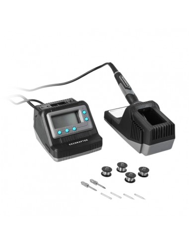 Cecotec CecoRaptor SolderStation 600 Advance Estacion de Soldar - 60W - Pantalla LCD - Temperatura 200-400Â c - Soporte -