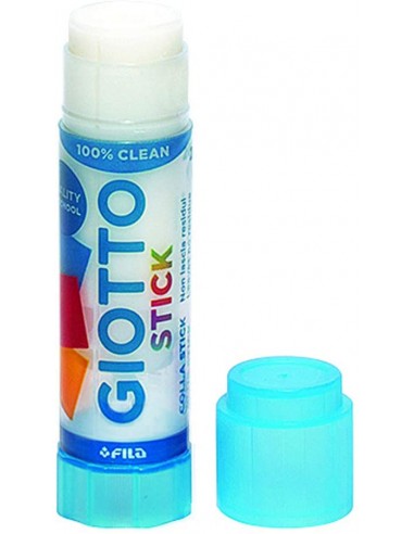 Giotto Stick Barra de Pegamento Pequeño - Capacidad 10gr - Sin Disolventes - Secado Rapido - Apto para Uso Escolar