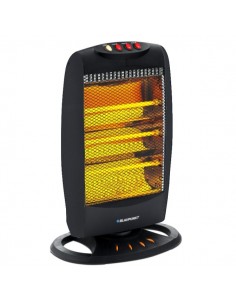 Blaupunkt Estufa de Cuarzo - Potencia 1200W - Oscilante - Temperatura Regulable - 4 Tubos Halogenos - Interruptor Antivuelco