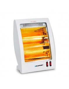Blaupunkt Estufa de Cuarzo - Potencia 800W - Temperatura Regulable - Oscilante - 2 Tubos Halogenos - Interruptor Antivuelco -