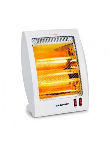 Blaupunkt Estufa de Cuarzo - Potencia 800W - Temperatura Regulable - Oscilante - 2 Tubos Halogenos - Interruptor Antivuelco -