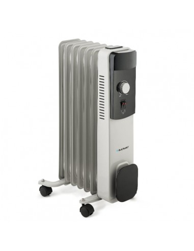 Blaupunkt Radiador de Aceite - Potencia 1500W - Ruedas - Termostato Regulable - Recogecable - Asa Lateral - Indicador