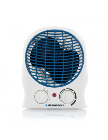 Blaupunkt Calefactor Portatil - Potencia 2000W - Temperatura Regulable - Funcion Ventilador - Termostato - Color Blanco y Azul