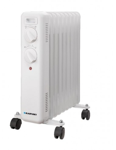 Blaupunkt Radiador de Aceite - Potencia 2000W - Termostato Regulable - Ruedas - Asa de Transporte - Indicador Luminoso -