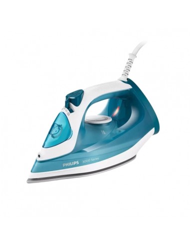 Philips Plancha de Ropa - Potencia 2100W - Deposito de 300ml - Suela Ceramica Antiadherente - Cable 1.9m - Termostato