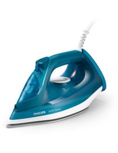 Philips Plancha de Ropa - Potencia 2400W - Deposito de 300ml - Cable Antitorsion 1.9m - Termostato Regulable - Sistema