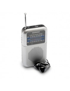 Daewoo DW1008 Radio Portatil AM FM - Antena Telescopica y Sintonizacion Analogica Precisa - Altavoz Integrado - Salida