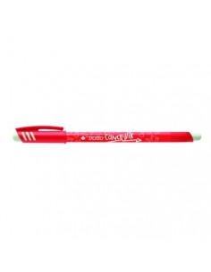 Tratto Cancellik Boligrafo de Bola - Tinta Borrable - Trazo 0.4mm - Doble Goma - Color Rojo