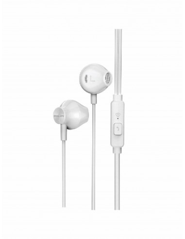 Philips TAUE101 Auriculares InâEar con Microfono - Sonido de Graves Bass Sound - Controladores 14.2mm con Iman Neodimio