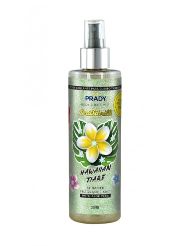Prady Brilli Brilli Body & Hair Mist Hawaiian Tiare - Frasco de 250 ml - Spray Pulverizador