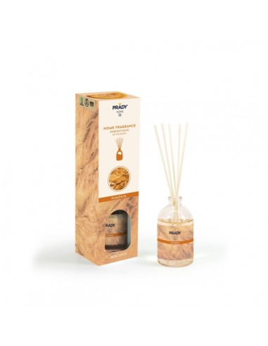 Prady Ambientador Mikado Pumpkin - Frasco de Cristal 100 ml y Varitas Difusoras