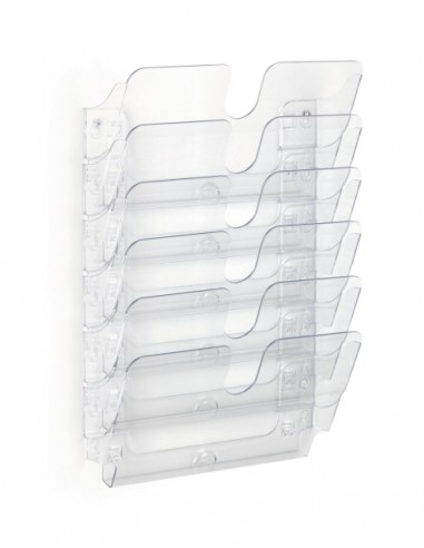 Durable Flexiplus 6 Dispensador para Folletos A4 Horizontal - Transparente