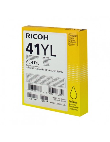 Ricoh GC41YL Amarillo Cartucho de Gel Original - 405768