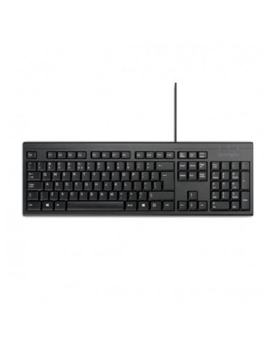 Kensington KB100 EQ Teclado Completo USB-A - Fabricado con 64-de Contenido Reciclado - Membrana a Prueba de Liquidos - Color