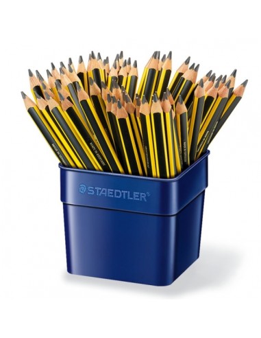 Staedtler Noris 119 Jumbo Cubo Expositor con 72 Lapices de Grafito Triangular - Mina HB2 Ultrarresistente de 4mm - Madera de