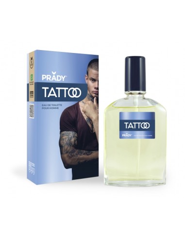 Prady Colonia de Hombre Tattoo - Frasco de 90 ml - Spray Pulverizador