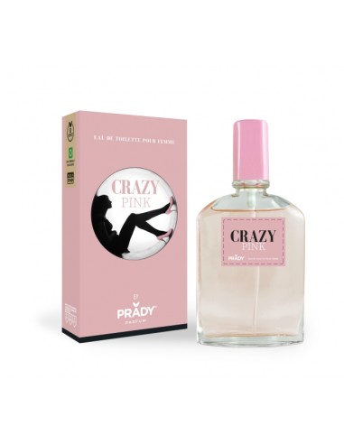 Prady Colonia de Mujer Crazy Pink - Frasco de 90 ml - Spray Pulverizador