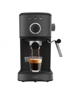 Cecotec Power Espresso 20 Pecan Steel Cafetera Espresso - 1100W - 20Bar - Vaporizador Orientable - Capacidad Deposito 1.25L -