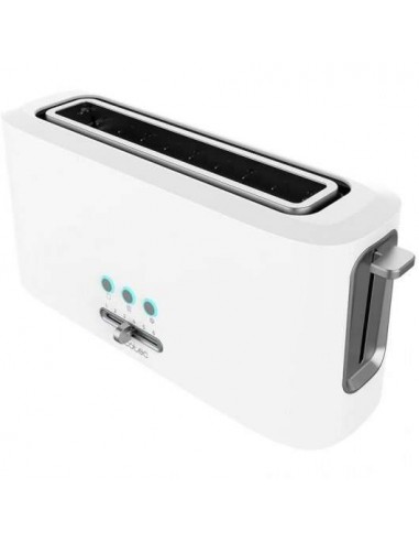 Cecotec Toast & Taste 10000 Extra White Tostadora Electrica 980W - 6 Niveles - 1 Ranura Extraancha - Capacidad para 2