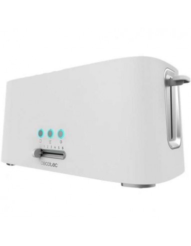 Cecotec Toast & Taste 16000 Extra White Tostadora Electrica 1630W - 6 Niveles - 2 Ranuras Largas Extraanchas - Capacidad para