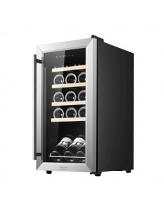 Cecotec Bolero GrandSommelier 1550 Inox Compressor Vinoteca para 15 Botellas - Silencioso 39dB - Temperatura Regulable -
