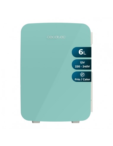 Cecotec Bolero MiniCooling 6L Bahamas Mint Mini Frigorifico Portatil - Capacidad 6L - 12V 220V - Temperatura Regulable -