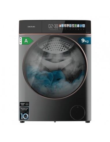 Cecotec Bolero DressCode 9900 Inverter FullColor Steel A Lavadora de Carga Frontal - Capacidad 9kg - Velocidad 1400rpm -