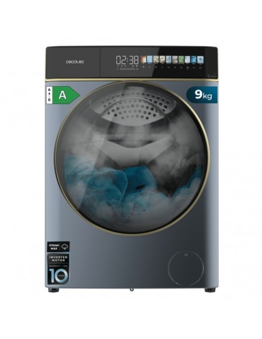 Cecotec Bolero DressCode 9900 Inverter FullColor Titanium A Lavadora de Carga Frontal - Capacidad 9kg - Velocidad 1400rpm -