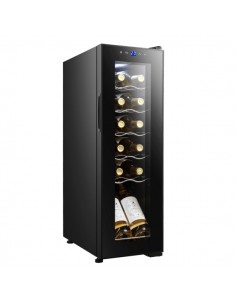 Cecotec Bolero GrandSommelier 1250 CoolCrystal Compressor Vinoteca para 12 Botellas - Capacidad 0.75L - Luz LED - Temperatura