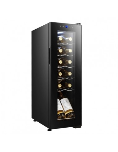Cecotec Bolero GrandSommelier 1250 CoolCrystal Compressor Vinoteca para 12 Botellas - Capacidad 0.75L - Luz LED - Temperatura