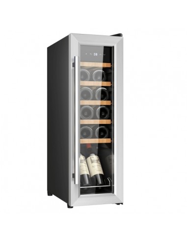 Cecotec Bolero GrandSommelier 1250 CoolWood Compressor Vinoteca para 12 Botellas - Capacidad 0.75L - Luz LED - Temperatura
