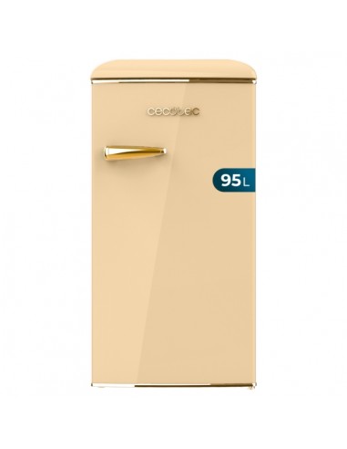 Cecotec Bolero CoolMarket TT Origin 95 Beige E Mini Frigorifico - Capacidad 95L - Estilo Retro - Cajon para Hielo - Tirador