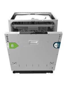 Cecotec Bolero Aguazero 8001 Full BI B Lavavajillas Integrable - 14 Cubiertos - Temperatura Regulable - 8 Programas - Motor