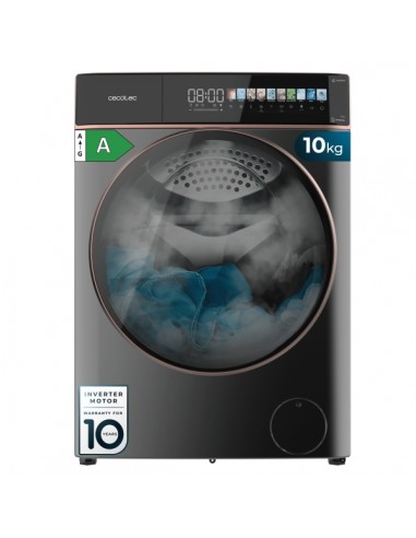 Cecotec Bolero DressCode 10900 Autodose Inverter FullColor Steel A Lavadora de Carga Frontal con Autodosis - Capacidad 10kg -