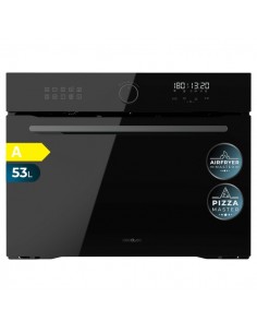 Cecotec Bolero Hexa AF314500 Glass Black A Horno Integrable - Capacidad 53L - Temperatura Regulable - Piedra para Pizzas de