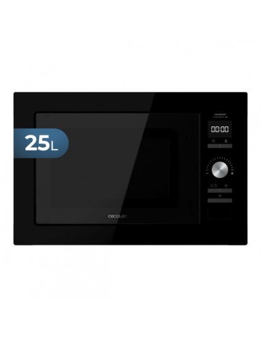 Cecotec GrandHeat 2590 Built-in Microondas Encastrable - 900W - Capacidad 25L - Grill 1000W - 8 Funciones Preconfiguradas -