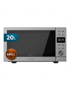 Cecotec GrandHeat 2010 Flatbed Microondas sin Plato - Potencia de 700W - Capacidad 20L - Grill 900W - 9 Funciones