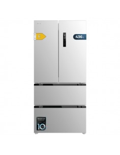 Cecotec Bolero CoolMarket FD 436 Inox E Frigorifico Puerta Francesa de 4 Puertas - Capacidad 463L - Compresor Inverter - Modo