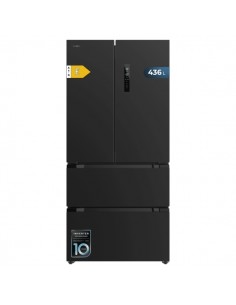 Cecotec Bolero CoolMarket FD 436 Dark E Frigorifico Puerta Francesa de 4 Puertas - Capacidad 510L - Compresor Inverter -