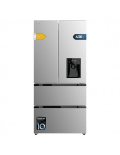 Cecotec Bolero CoolMarket FD 436 WD Inox E Frigorifico Puerta Francesa de 4 Puertas - 463L - Compresor Inverter - Modo